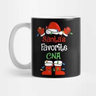 Santa's Favorite CNA Funny Christmas Pajamas Mug